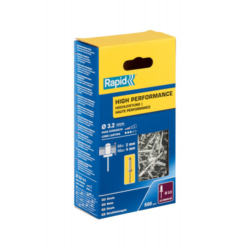 RAPID R:High-performance-rivet заклепка из алюминия d3.2x8мм, 500 шт